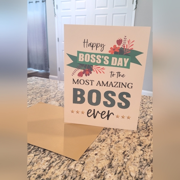 🖤 Giant Boss's Day Card NWT - Picture 1 of 6